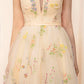 A-line Yellow Sweetheart Homecoming Dress