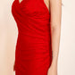 Mermaid Spaghetti Straps Red Prom Dress