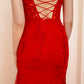 Sweetheart Red Prom Dress With Applique