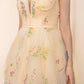 A-line Yellow Sweetheart Homecoming Dress