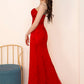 Sweetheart Red Prom Dress With Applique