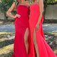 Mermaid Long Pink Prom Dress With Slit