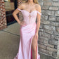 Sexy Off-shoulder Pink Prom Dress