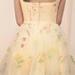 A-line Yellow Sweetheart Homecoming Dress