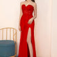 Sweetheart Red Prom Dress With Applique