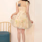 A-line Yellow Sweetheart Homecoming Dress