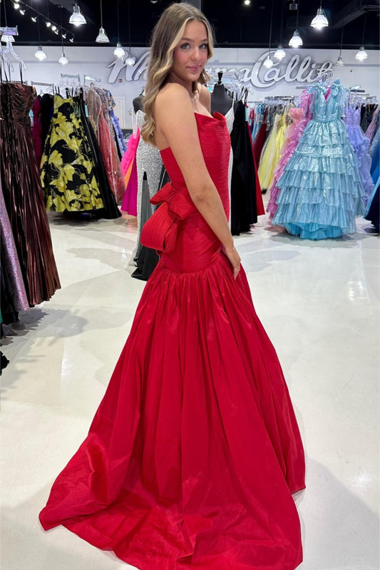 Sexy A line Red Prom Dress