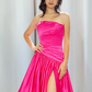 Sexy Satin Strapless Prom Dress