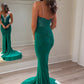 Mermaid Sexy Green Beaded Prom Dress